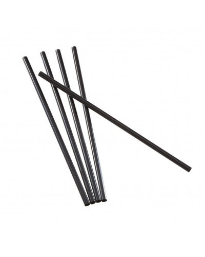 250 pajitas de PLA con cuchara BIO-ECO de 21 cm (6 mm de diámetro) para cócteles, granizados, zumos y batidos