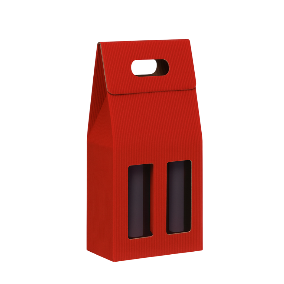 Scatola porta bottiglia (2 bottiglie) borsa in cartone ondulato box for bottles