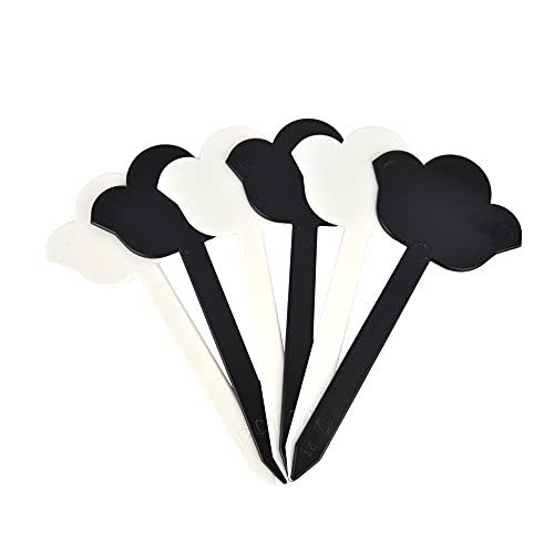 10 marcadores de sabor con forma de flor para heladerías, pastelerías y tiendas de delicatessen. Rígidos y reutilizables.