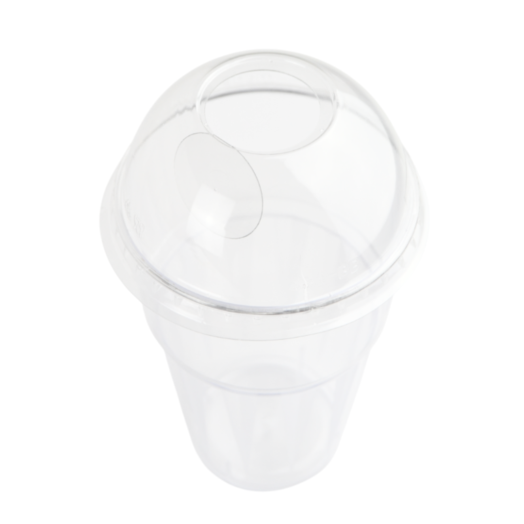 50 bicchieri opachi satin morbidi 500 cc per frappè con coperchio forato