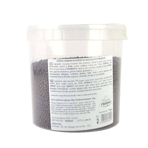 1 kg cereali mignon ricoperti di cioccolato fondente per decorare dolci, torte e biscotti