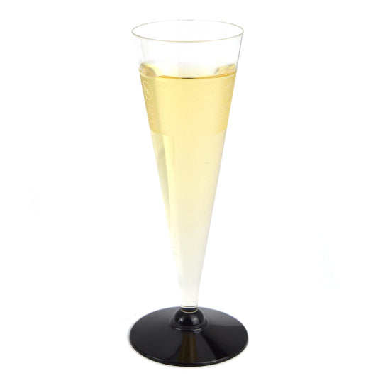 Pz 120 calici flute champagne prosecco base nera bicchieri aperitivo apericena