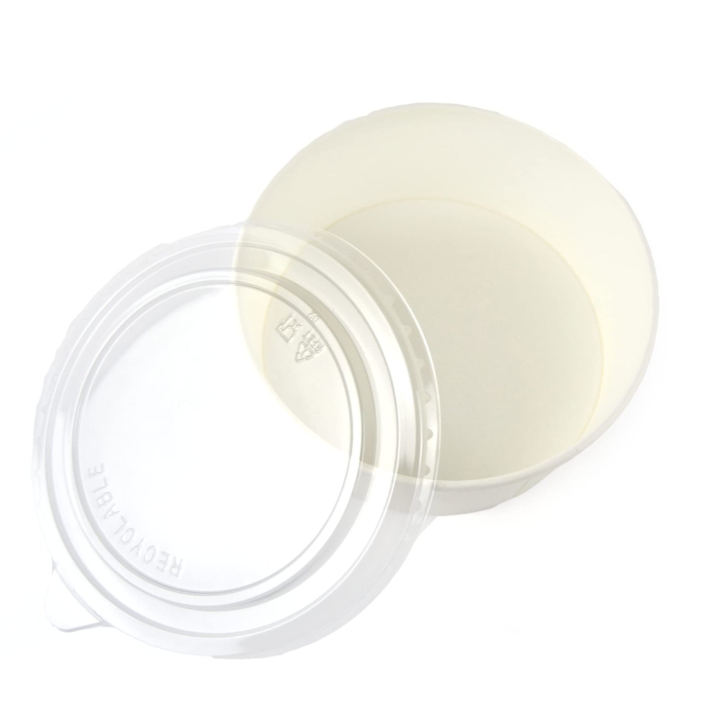 Pz 50 Insalatiera in carta per asporto di alimenti come insalate miste, verdure, riso pollo e pasta