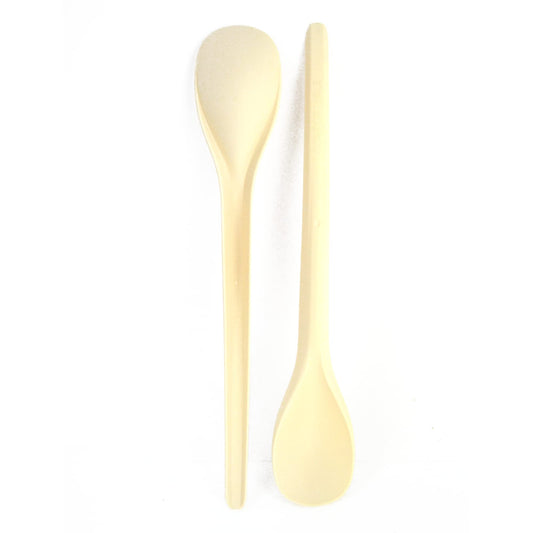 Pz 200 cucchiaini compostabili cm 17,5 color avana per gelato e yogurt