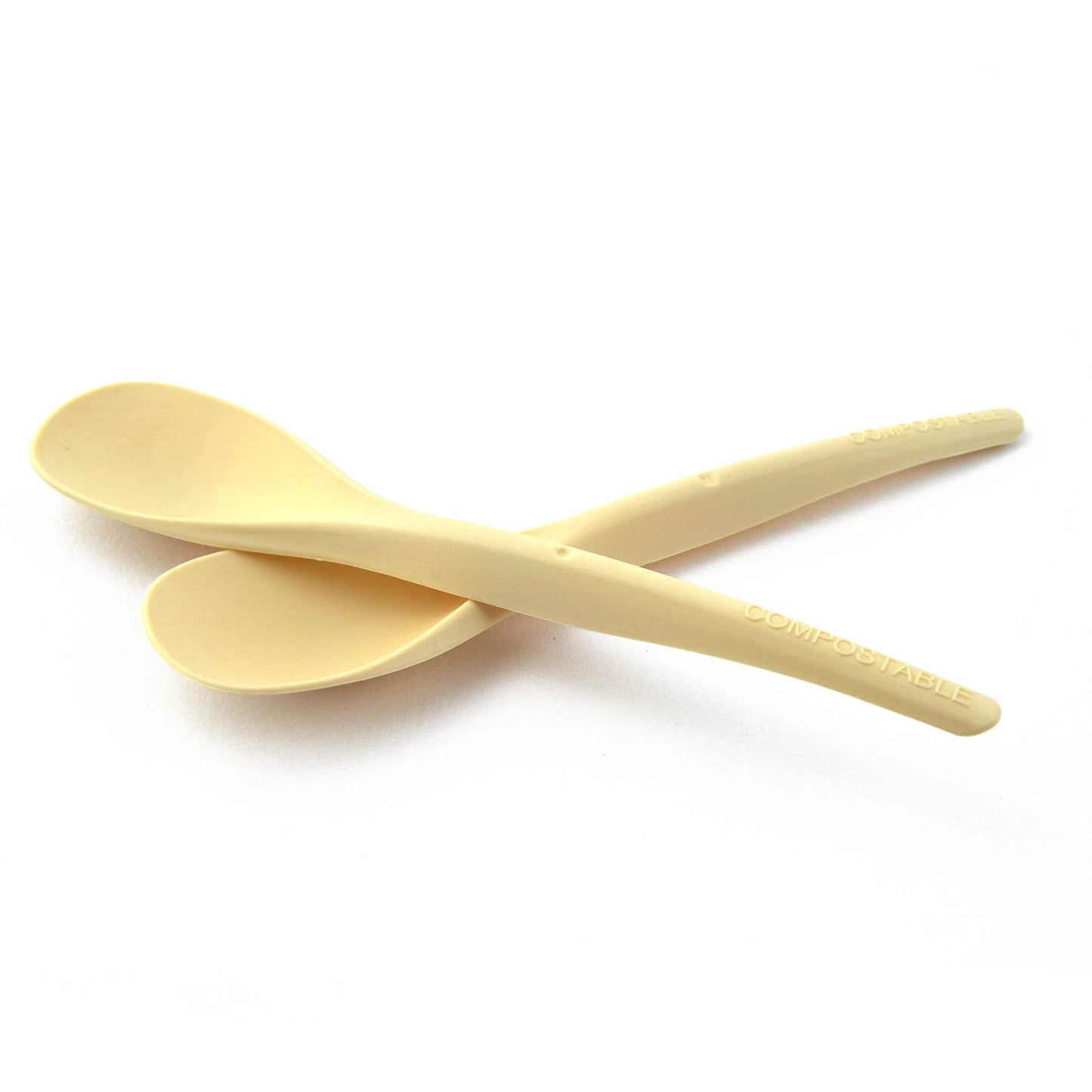 pz 150 cucchiaini cm 15 color avana biodegradabili compostabili incartati singolarmente