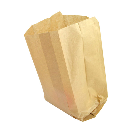 Pz 100 sacchetti in carta antigrasso avana neutra per pasticcerie, bar, fast food