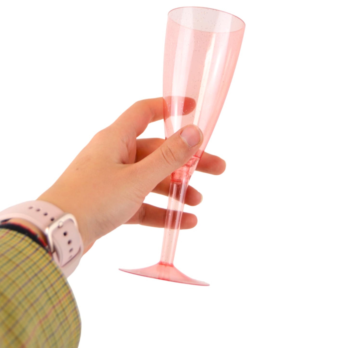 Pz 50 calice monouso flute champagne bicchieri prosecco trasparenti brillantinati