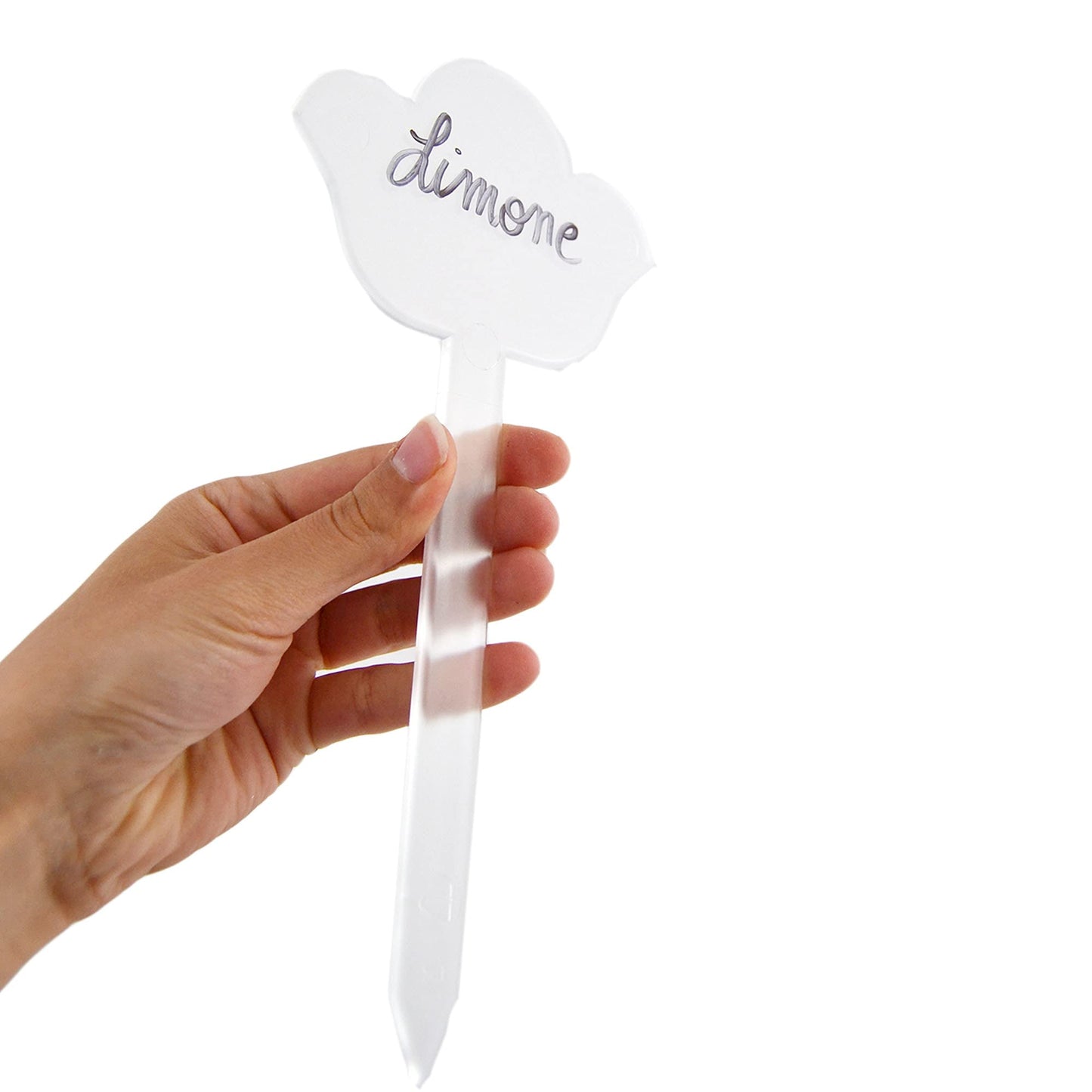 10 marcadores de sabor con forma de flor para heladerías, pastelerías y tiendas de delicatessen. Rígidos y reutilizables.