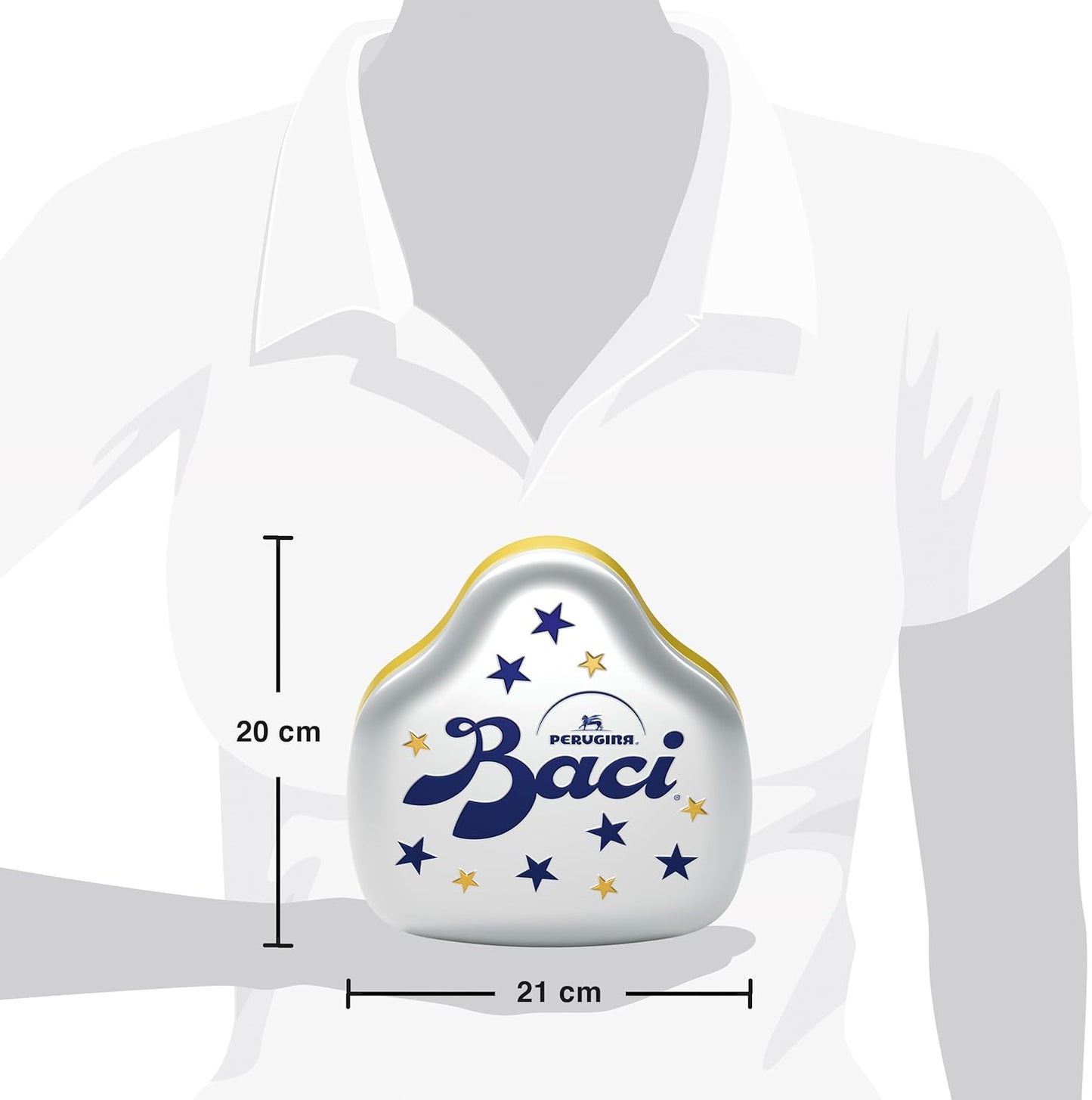 Peluche en forme d'étoile avec l'inscription « Bisous de Perugina », 50 g