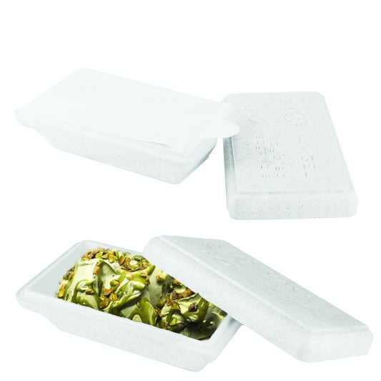 Pz 20 vaschette termiche per gelato in polistirolo + coperchio per asporto