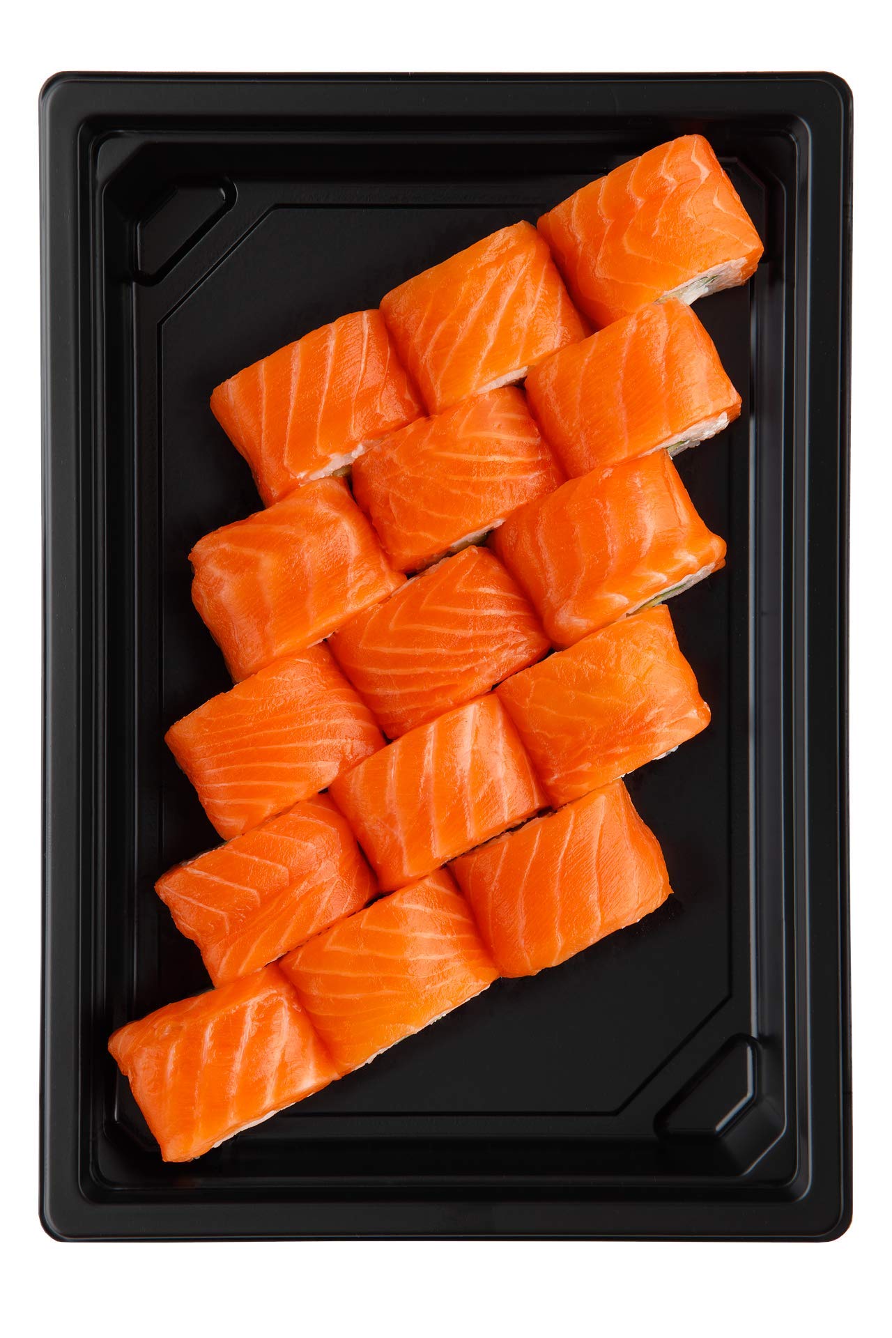 pz 25 vaschetta nera per sushi, sashimi, pesce ideale per l'asporto di circa 6/8 porzioni + coperchio