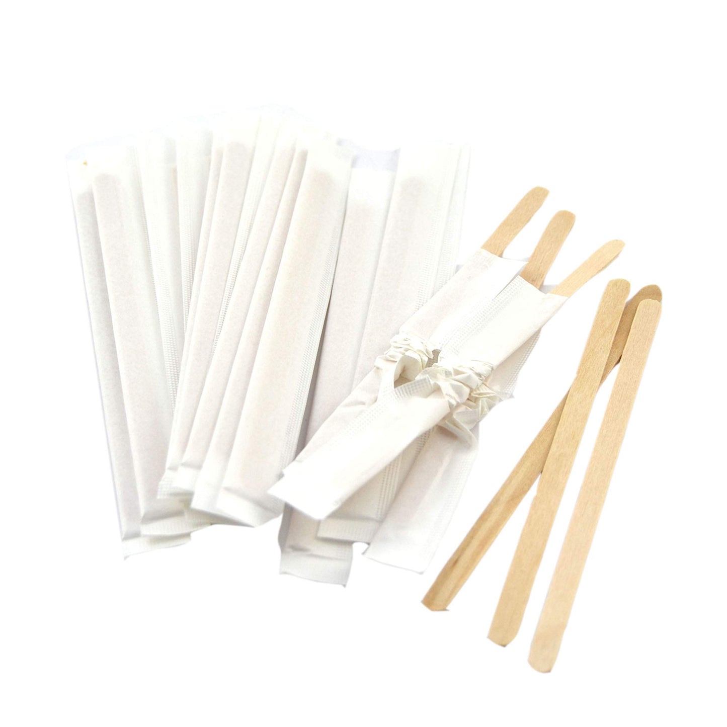 Stecche in legno palette legno incartate singolarmente 8 cm cappuccino