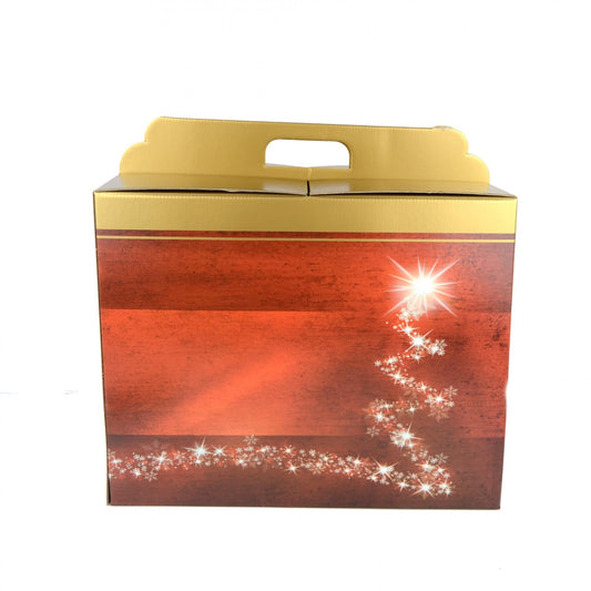 5 scatola RED TREE regalo in cartone ideale per creare pacchi natalizi pacchi regalo