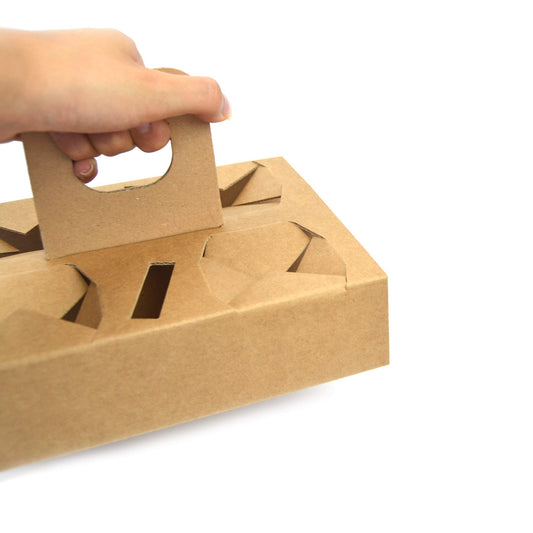 Pz 100 cestino avana asporto bicchieri 4 fori