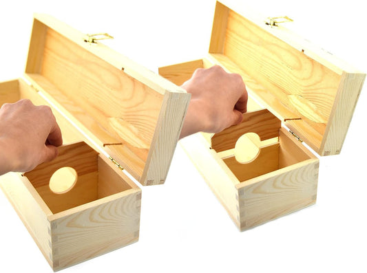 1 scatola porta vino in legno (x 1 bottiglia) cassetta con chiusura
