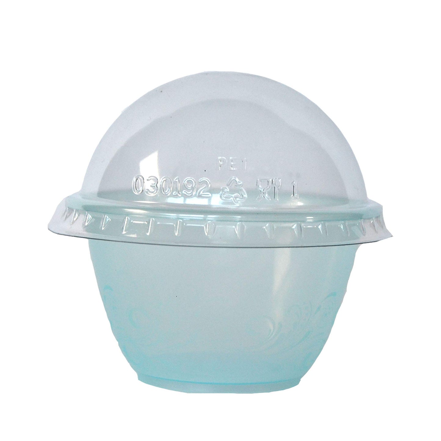 pz 100 coppetta piccola 100 cc trasparente plastica + coperchio cupola ideale per dolci e mousse