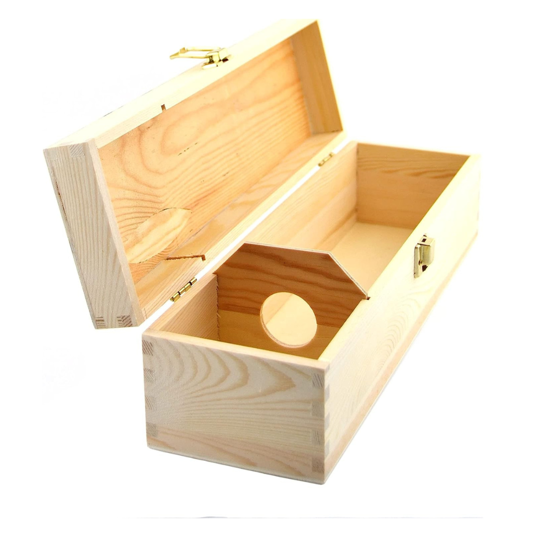 1 scatola porta vino in legno (x 1 bottiglia) cassetta con chiusura