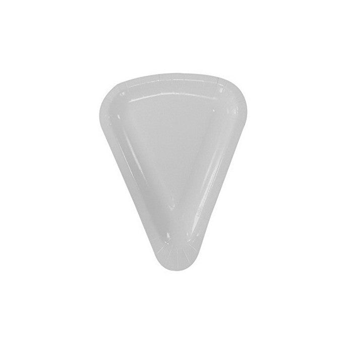 PZ 100 Vassoio prendi pizza bianco triangolare in cartoncino per spicchio di pizza da 1/8
