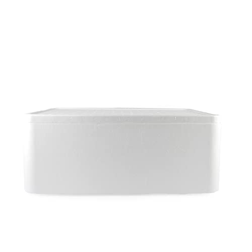 Caja térmica rectangular blanca 54x36x28 cm para comida para llevar