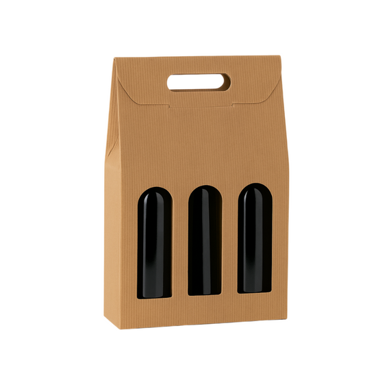 Scatola porta bottiglia (3 bottiglie) borsa in cartone ondulato box for bottles