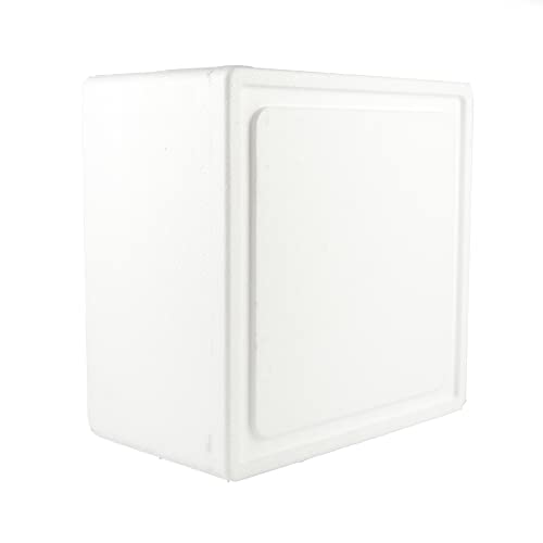 Caja térmica cuadrada blanca 33x33x15 cm para comida para llevar