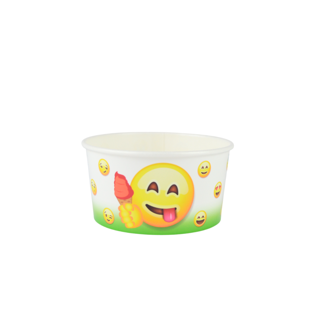 PZ 200 Coppette SMILE in carta 160 cc per gelato compostabili e biodegradibili