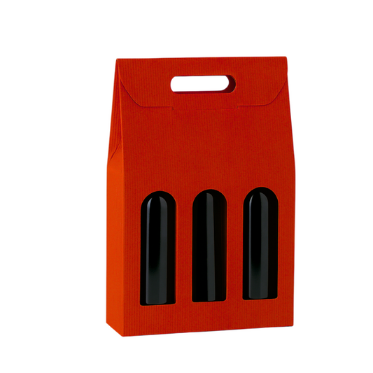 Scatola porta bottiglia (3 bottiglie) borsa in cartone ondulato box for bottles