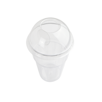 50 bicchieri opachi satin morbidi 500 cc per frappè con coperchio forato
