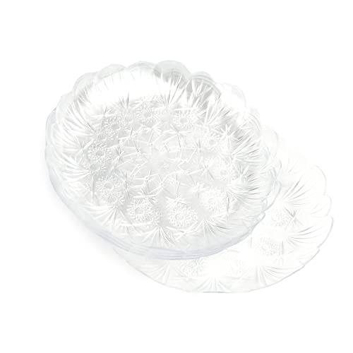 PZ 30 trasparenti forma stella riutilizzabili diametro 18 cm per aperitivo, apericena, party, feste per dessert e dolci (Copia)