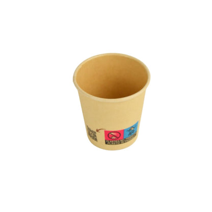 pz 100 bicchieri in carta avana da caffe 3 oz (80 ml) ideali per caffe + coperchio in carta bianco