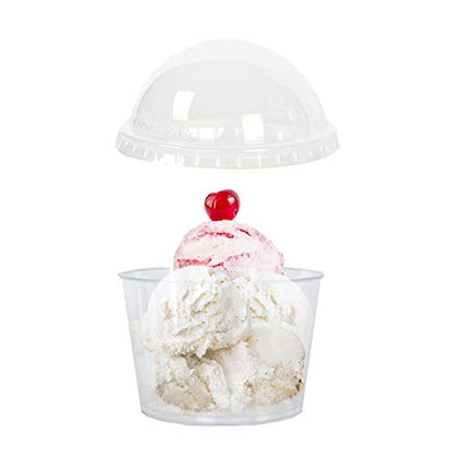 PZ 50 coppette cc 400 di plastica trasparente + coperchio