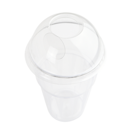 50 bicchieri opachi satin morbidi 500 cc per frappè con coperchio forato