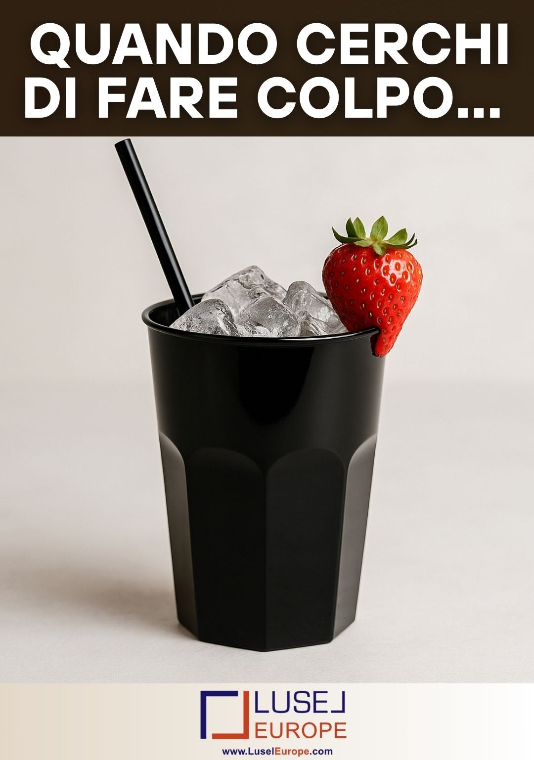 60 bicchieri neri rigidi e resistenti 270cc per cocktail e mojito