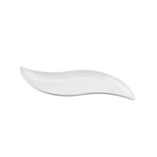 pz 50 piattino bianco onda 19 cm x 1,5 monoporzione aperitivo