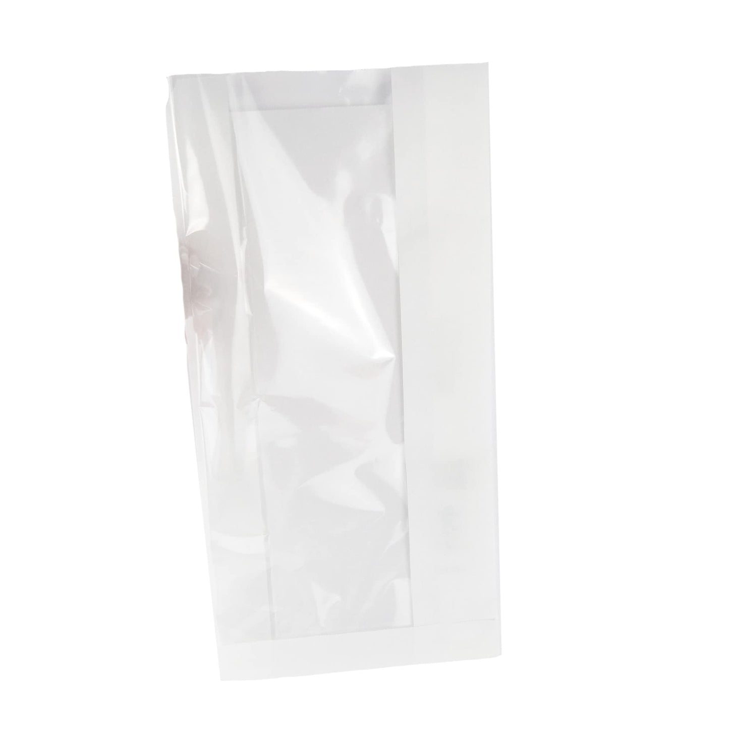 Pz 100 sacchetti con finestra in carta antigrasso per pasticcerie, bar, fast food