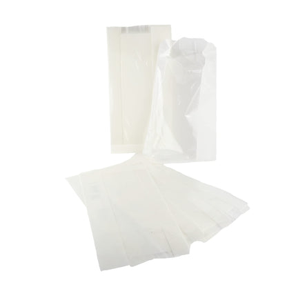 Pz 100 sacchetti con finestra in carta antigrasso per pasticcerie, bar, fast food