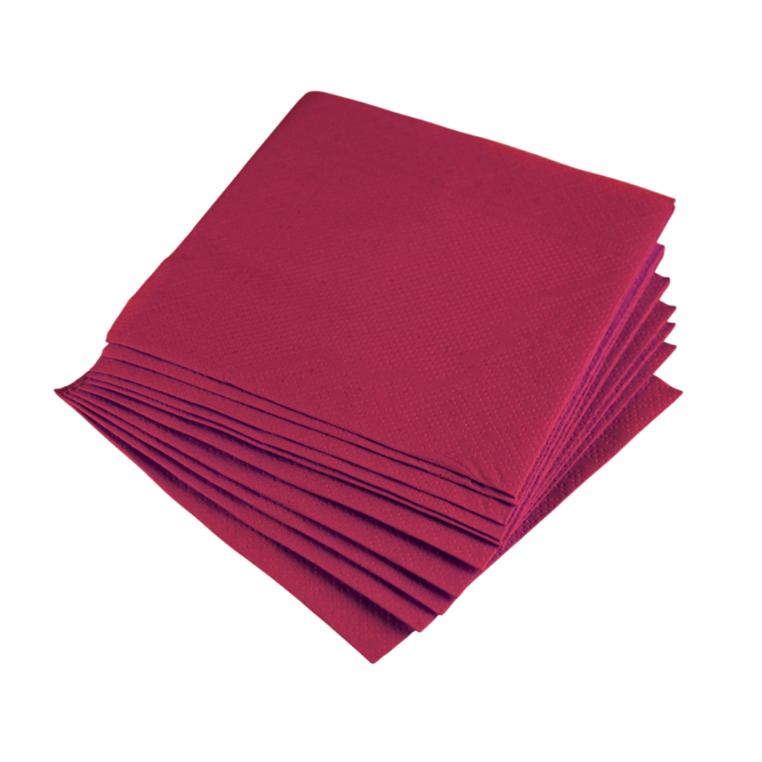 Pz 100 tovaglioli 25x25 in pura cellulosa viola 2 veli per ristoranti, cocktail bar, aperitivi e feste