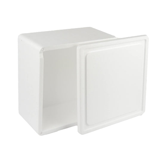 Caja térmica cuadrada blanca 24x24x11 cm para comida para llevar