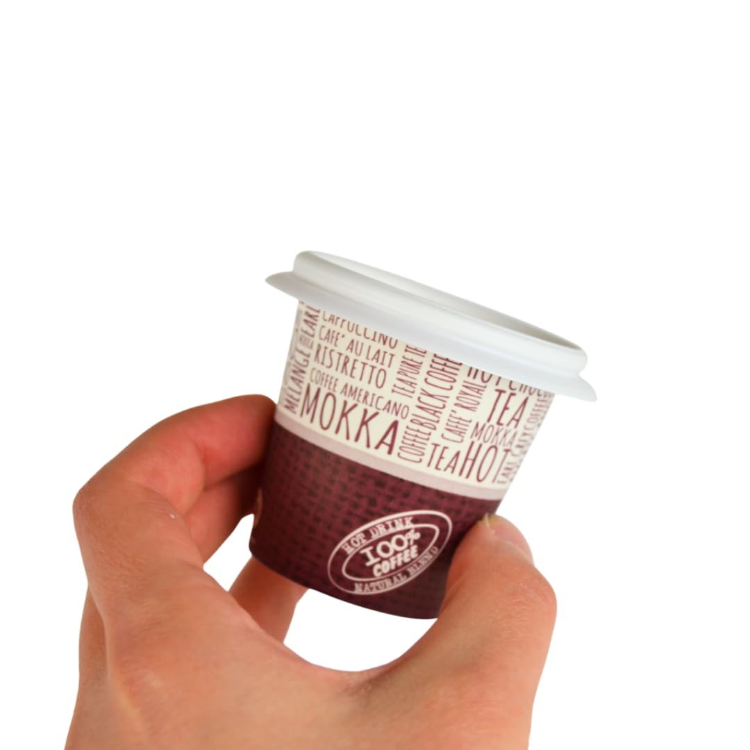 pz 100 bicchieri in carta fantasia juta da caffe 3 oz (75 ml) ideali per caffe