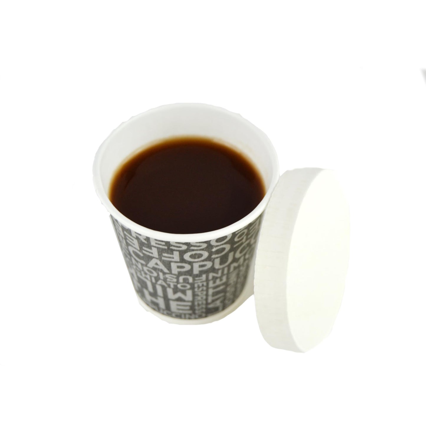 100 gobelets en papier noir avec inscription pour café 3 oz idéal pour le café