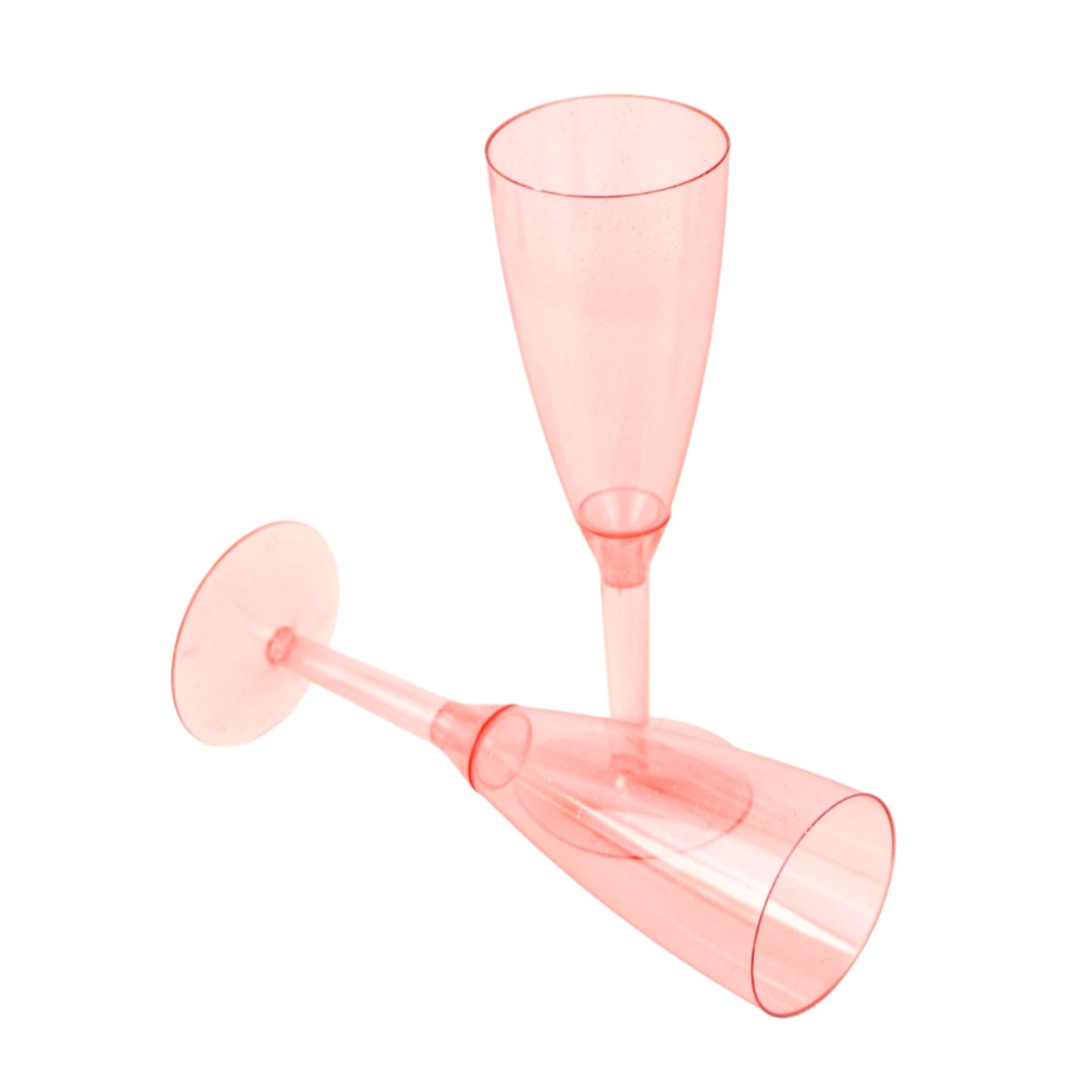 Pz 50 calice monouso flute champagne bicchieri prosecco trasparenti brillantinati