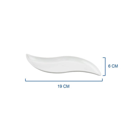 pz 50 piattino bianco onda 19 cm x 1,5 monoporzione aperitivo
