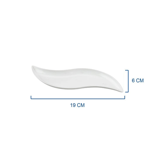 pz 50 piattino bianco onda 19 cm x 1,5 monoporzione aperitivo