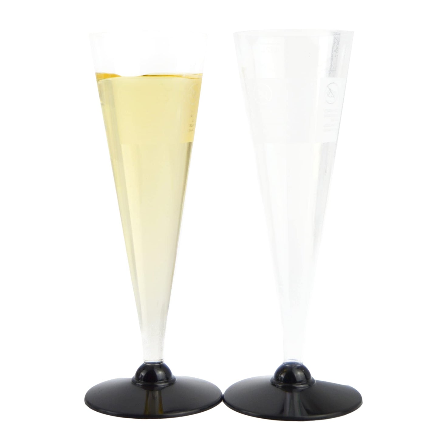 Pz 120 calici flute champagne prosecco base nera bicchieri aperitivo apericena