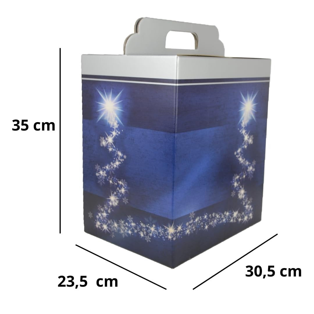 5 scatola regalo BLU TREE  in cartone ideale per creare pacchi natalizi pacchi regalo