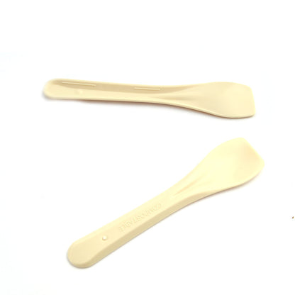 250 pièces palettes compostables beiges emballées individuellement, longueur 9 cm