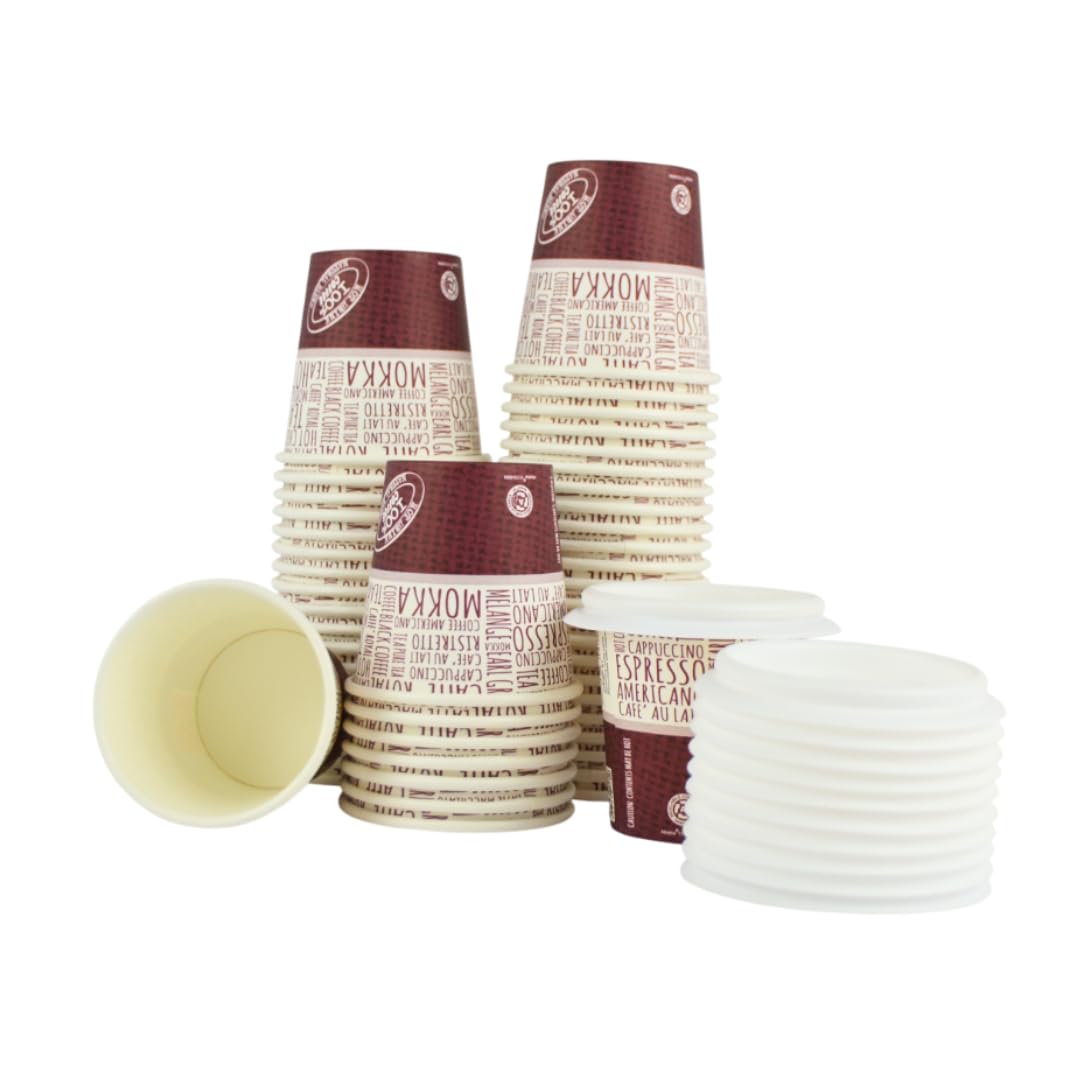 pz 100 bicchieri in carta fantasia juta da caffe 3 oz (75 ml) ideali per caffe