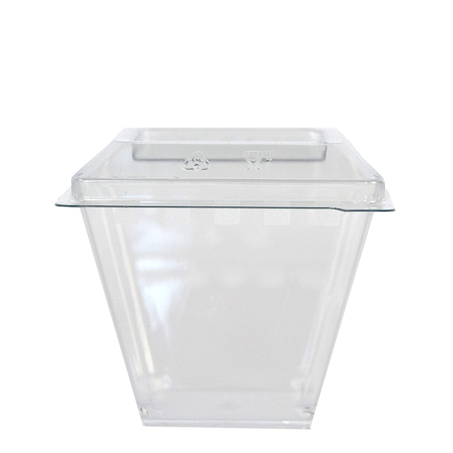 50 coupelles transparentes individuelles 58cc pour desserts, bonbons, mousses + couvercle