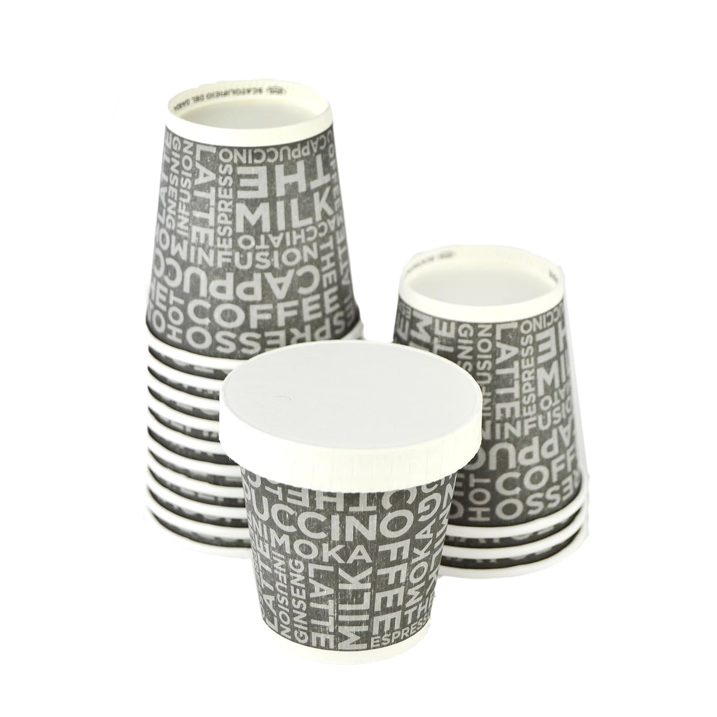 100 gobelets en papier noir avec inscription pour café 3 oz idéal pour le café