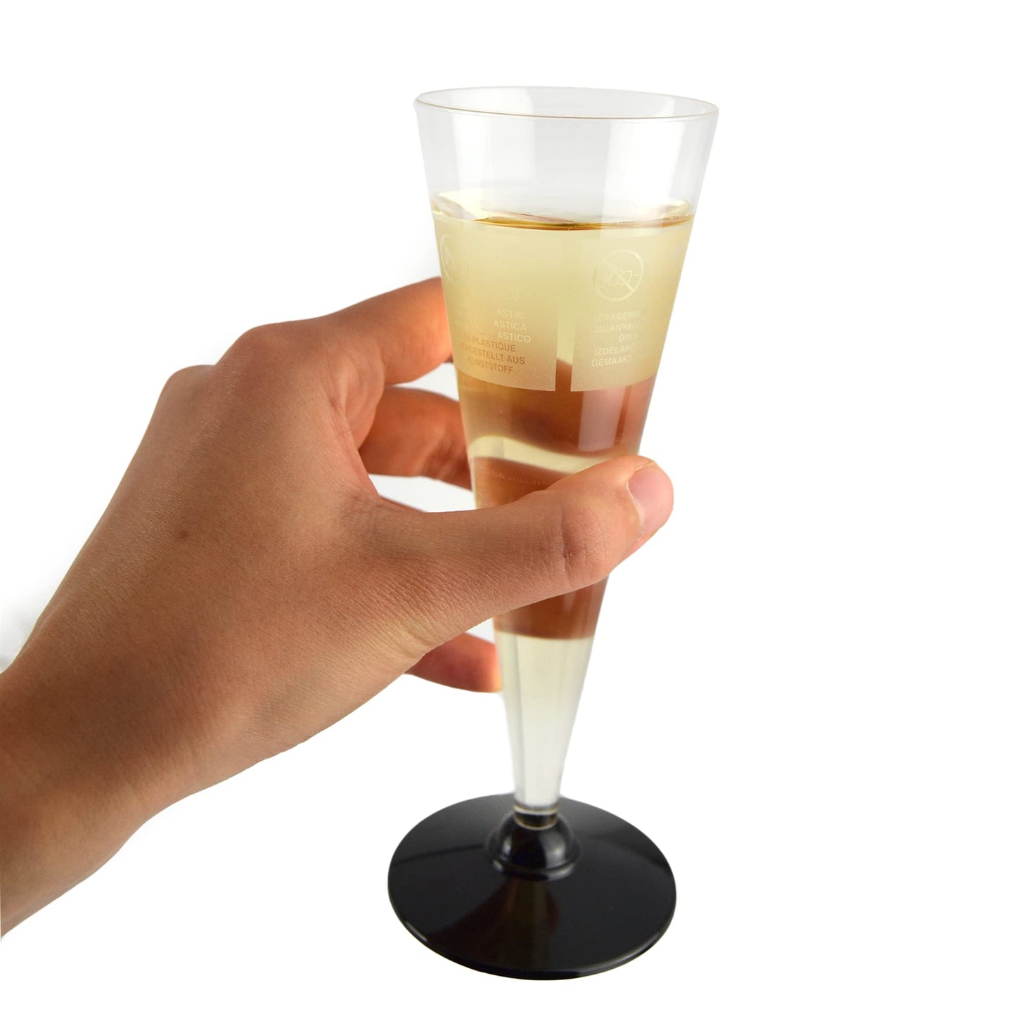 Pz 120 calici flute champagne prosecco base nera bicchieri aperitivo apericena